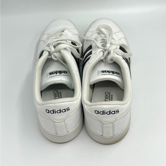 Adidas Neo Cloudfoam Classic white with black stripe sneakers women’s 9 - Picture 7 of 11